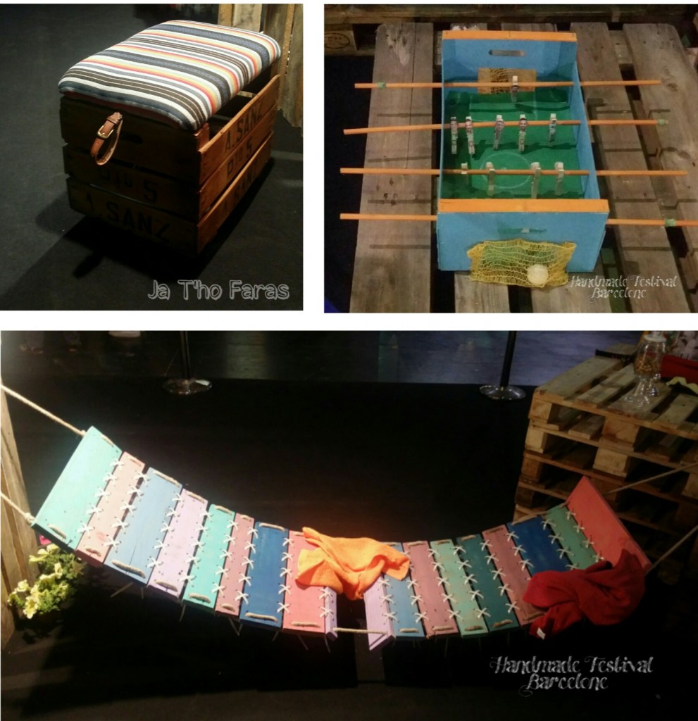 Présentation d'objets fabriqués au "handmade Festival" à Barcelone