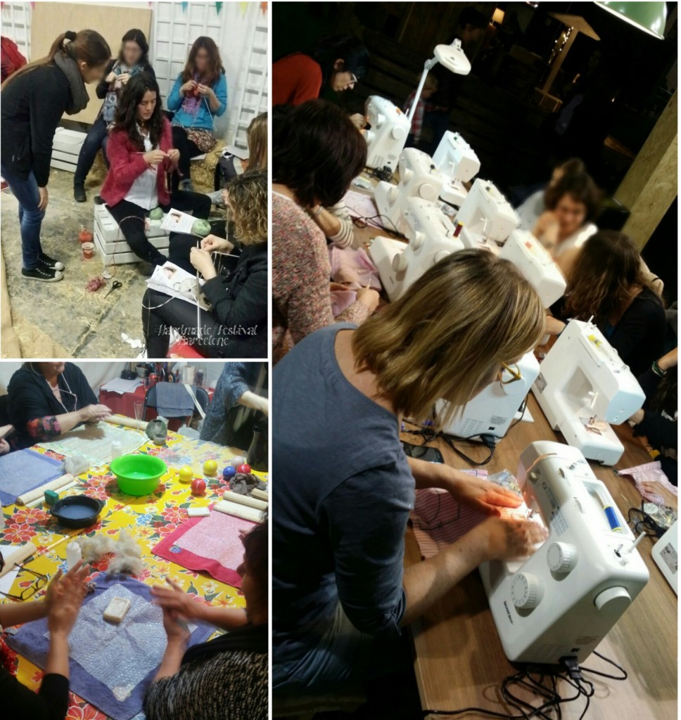 Les différents ateliers proposés au "Handmade Festival"